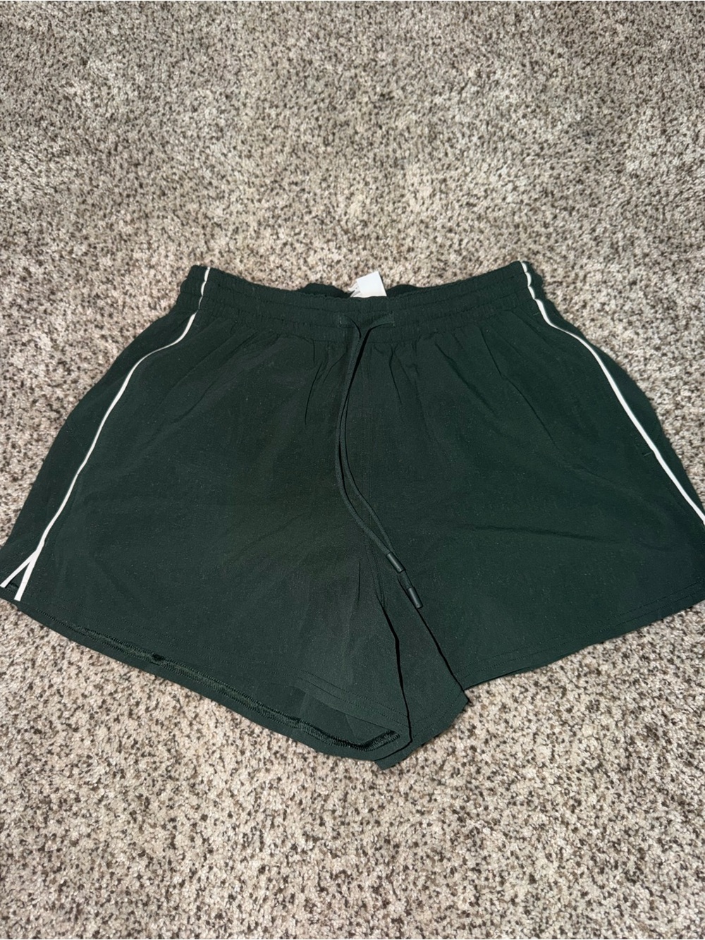 lululemon athletica Black Athletic Shorts with White Piping